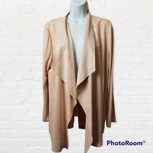 Chico's tan open front cardigan/jacket size medium - Picture 2 of 11